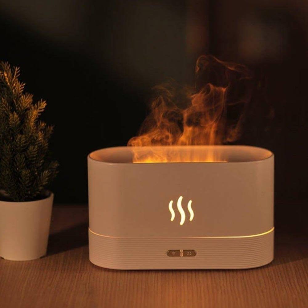 Flame Humidifier Led Night Light Fire Humidifier Aroma Diffuser Humidifier