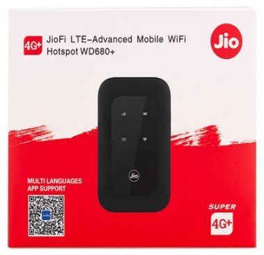 JIO 4G+ Wifi Airport pocket Router Hotspot Router MF680s with Battery