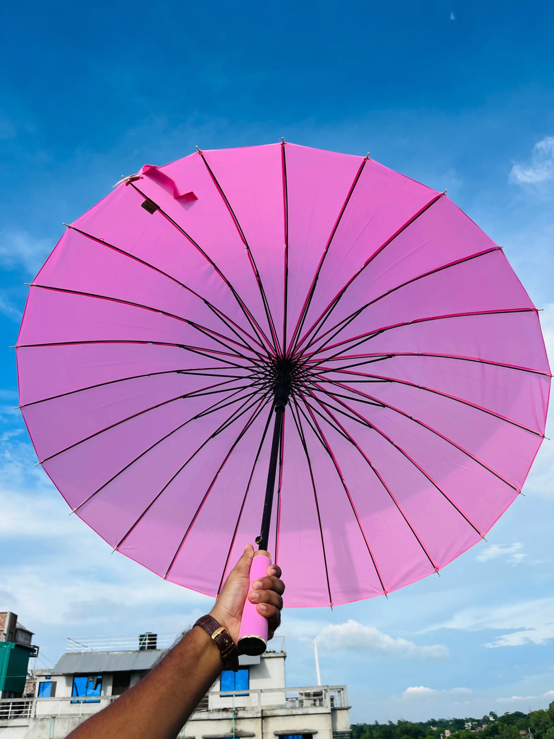 (Baby Pink) ২৪ শিকের প্রিমিয়াম ছাতা