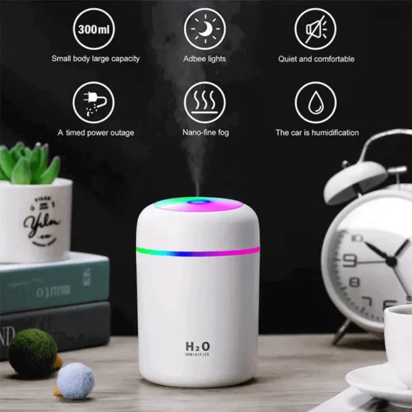 USB Humidifier with LED RGB Light + Flavour - Image 3